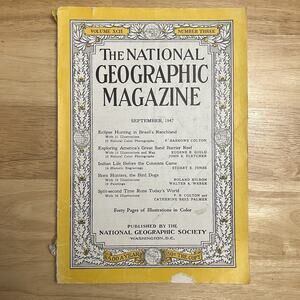 Vintage National Geographic September 1947 Brazil Sand Barrier Reef Dogs